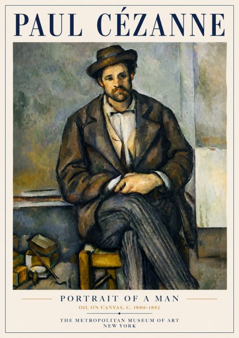Paul Cézanne Portrait of a Man III No5 - Plakát