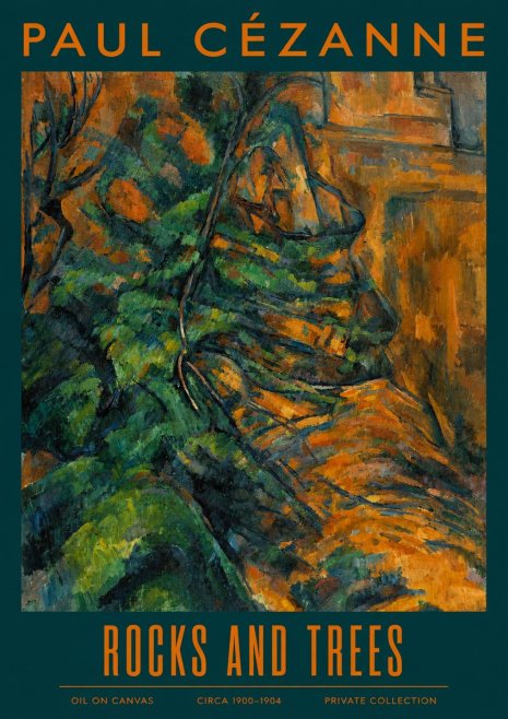 Paul Cézanne Rocks and Trees IV No2 - Plakát