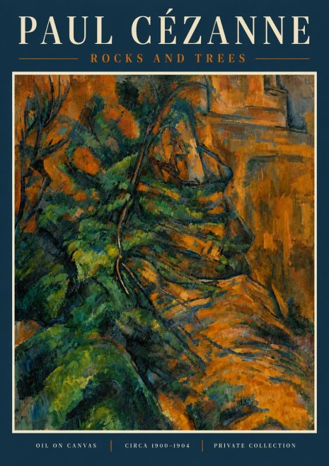 Paul Cézanne Rocks and Trees IV No6 - Plakát